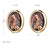 Diyalo 30 Pieces Our Lady of Guadalupe Saint Jude Spacer Beads for DIY Rosary Chaplet Necklace Bracelet Jewelry Making Part (Virgin Mary-Oval-Gold Color)