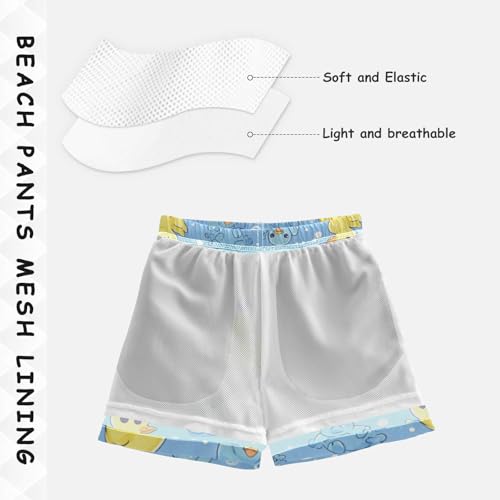 Pigsaly Boys Swim Trunks Frog Duck Boys Board Shorts Swimsuit Swimwear Summer Bathing Suit XS Multicolor4