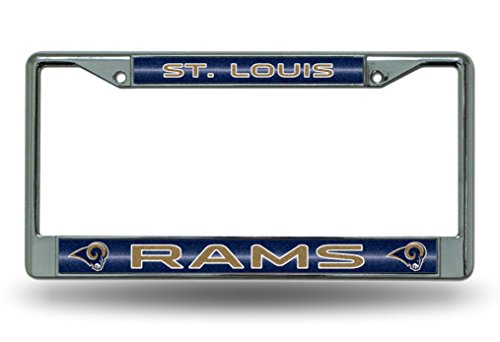 NFL St. Louis Rams Bling Chrome Plate Frame