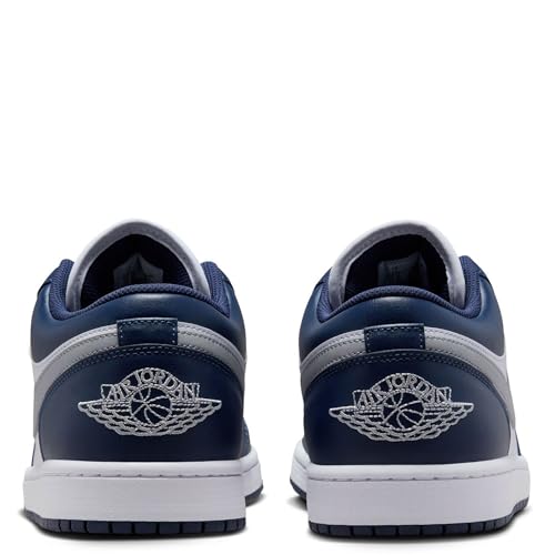 Jordan Mens 1 Low White/Wolf Grey-Midnight Navy 553558-141 11.54