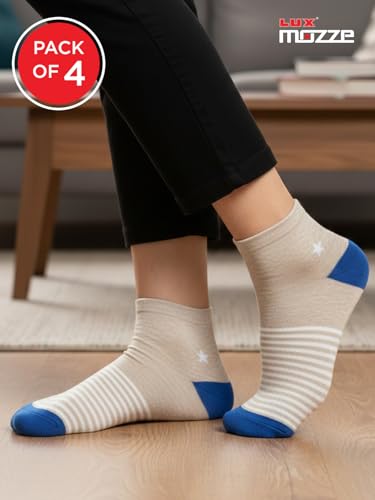Image of Orbit Ankle Length Socks for Men |Made With Durable & Breathable Cotton | Ideal for Gym, Running, Office | 3 Pair -Multicolor