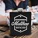 My Personal Memories, Engraved Personalized Groomsmen Flasks Gift Box Set - Wedding Favors - Custom Monogram Groomsman - Badge Style - Black