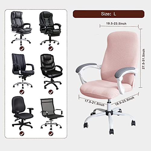 Image of FORCHEER Large Office Chair Covers Stretchable XL Office Chair Cover, Big and Tall Computer Chair Covers (Large,Pink)
