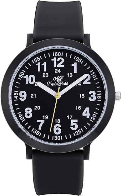 Analog Watch Eco Color Recyclable Plastic Watch with Recycled Silicone Strap Unisex, Easy Read Dial Watch Water Resistant