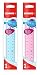 Kores - 15 cm transparentes Lineal mit Tintenkante für Kinder und Studenten, leicht, Schul- und Bürobedarf, 1 Stück in verschiedenen Farben, aus Kunststoff (Packung mit 2)