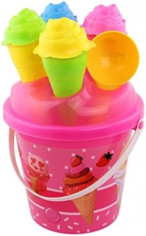 Pink Beach Sand Bucket & Spade Set - Ice Cream Bucket Playset