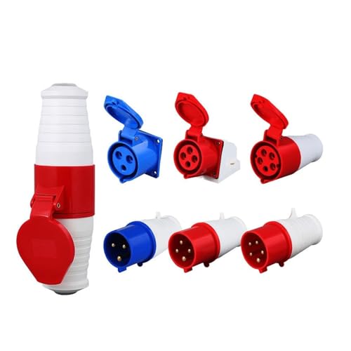 YƗpvOƃ\Pbg 5s 3RA 3P/4P/5P dCRlN^ 16A 32A IP44 ǎt\Pbg 220V 380V 415V(Wall Mounted Socket,32A-3P)