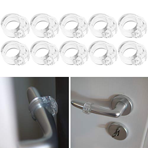 [Lot de 10], Butoir de poignée de porte, pour portes, contre les murs éraflés et les poignées de porte, extensible de manière flexible, butoir de poignée de fenêtre, loquet de butoir de porte