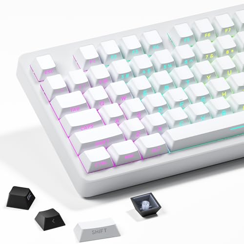 SDYZ White Keycaps - Side Print PBT Keycaps 60 65