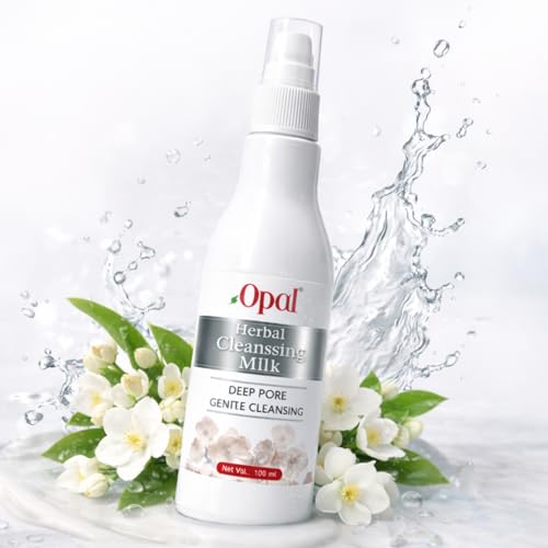 Image of OPAL Lotion Herbal Cleansing Milk | Deep Pore & Gentle | Enriched with Natural Extracts | Nourishing & Hydrating | Suitable for Face, Body, and Hands (100 ML)