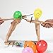 Akargol Handmade Wooden Fencing Puppets - XLarge 2025 New Sword Duel Game Best Family Board Games for Christmas 2-Player Wooden Robot Battle Balloon Game, Whack a Balloon Party Games for 2 Players