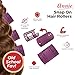 Annie Snap-On Magnetic Hair Rollers – Extra Jumbo 1 3/4 Inch with Locking Snap-Over Hood – Secure Hold No Pins Needed – Purple, 6 Count