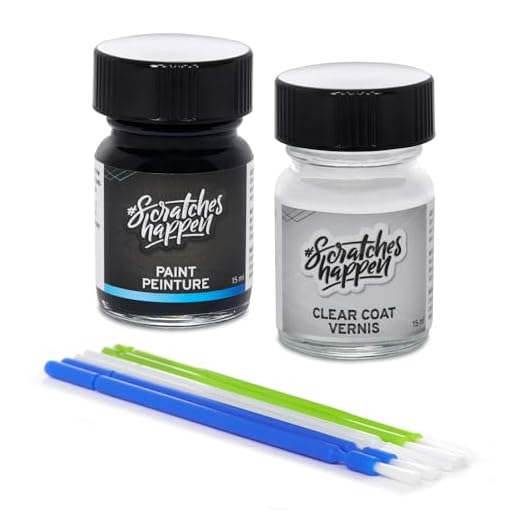 ScratchesHappen Exact-Match Touch Up Paint Kit - Pure White/White (C9A/0Q) for Porsche - Essential (Paint + Clear Coat)