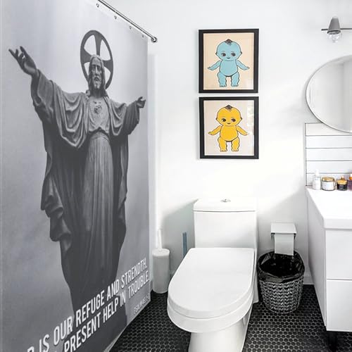 Ensemble de douche Jésus Christ tissu lavable haute qualité