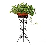 Gettesy Bastidor para macetas 2 Niveles Maceteros Porta Macetas Metal Decorativos/Soporte de Pie/Estante Vintage para Macetas Pedestales Flores Plantas