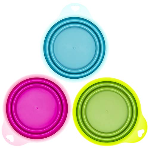 Southern Homewares Collapsible Silicone Pet Bowl Travel Set 3Piece for Home Pets Water Feed Dorms Camping - Image 4