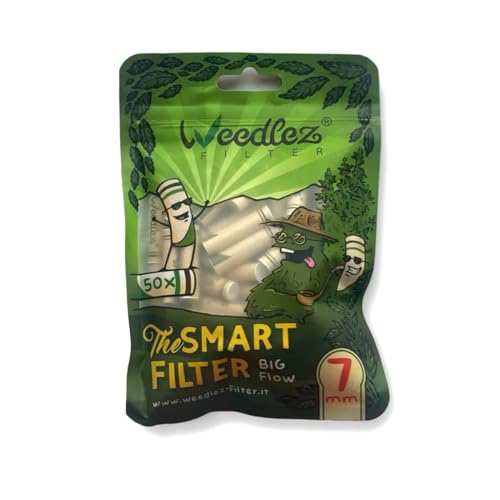 Weed Filtri Carbone Attivo 7mm, 50 Pezzi