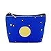 Produktbild jingyuu 1 Stück Blau Leinwand Mini Schlüssel Brieftasche Münztüte Aufbewahrungstasche Geldbeutel Täschchen Kosmetik Make-up Tasche für Speicherschlüssel, Geld, Make-up 12 * 9cm