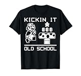 Super Mario Kickin It Old School 8-Bit T-Shirt