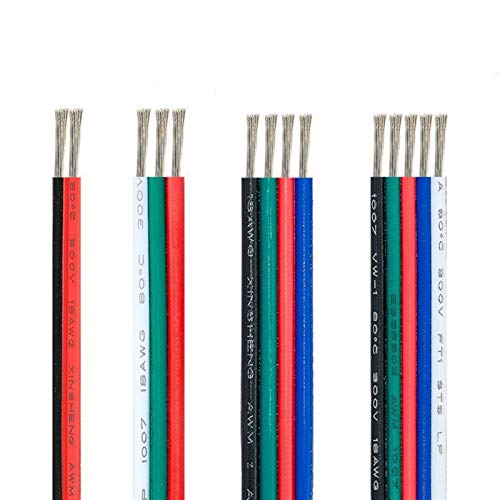 Cable eléctrico de 2 pines 20 AWG de cobre flexible de 10 metros de PVC 2