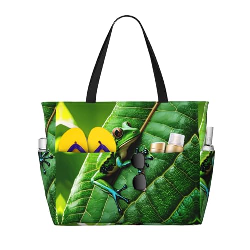 New York City Print Large Capacity Beach Travel Bag â€“ Foldable with Multiple Pockets for Family Vacation, and Camping