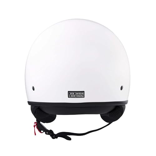 Bhr Casco Demi-Jet 839 - Casco Scooter Omologato Ece 22.06 Con Frontino E Sgancio Micrometrico - Bianco L - 4