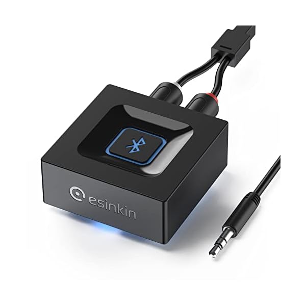 esinkin Wireless Audio Receiver for Music Streaming Sound System Works with Smart Phones, Tablets and Car, Wireless Adapter for Speakers