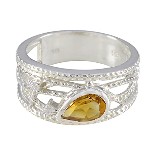 Fines bagues citrine originales en argent à porter au quotidien