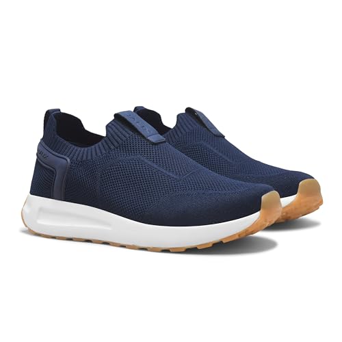 Image of HAUX Men's Slip-On Running Shoes | Lightweight Sports Sneakers with Memory Foam Cushioning | Walking, Gym, Jogging, Training | Ultra Comfort & Style