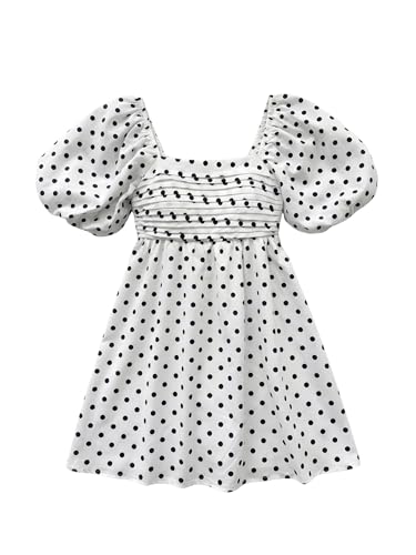 Image of Floerns Women's Floral Dress Puff Sleeve Dress Square Neck Summer Vacation Picnic Mini Dresses