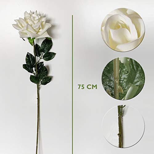WELL HOME MOBILIARIO & DECORACIÓN 75cm Pink Bouquet in White Velvet, Unitario - Image 2