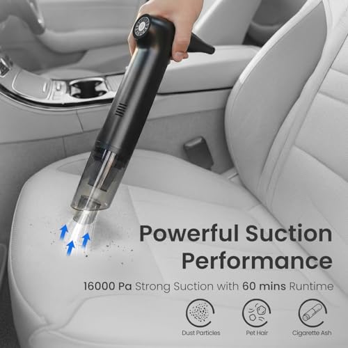 Image of Portronics AirCop 2-in-1 Cordless Vacuum & Air Blower with Dual BLDC Motors, 16000Pa Suction, 130000 RPM Airflow, Type-C Rechargeable, Portable, Multiple Nozzles for Car, Home & Office Cleaning