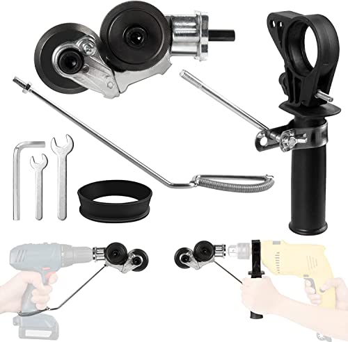 Electric Drill Shear Attachment Cutter Nibbler, Electric Drill Plate Cutter Metal Nibbler Drill Attachment With Adapter, Universal Sheet Metal Cutter Knife For Cutting Iron, White Sheet, Steel, Copper #TOP7