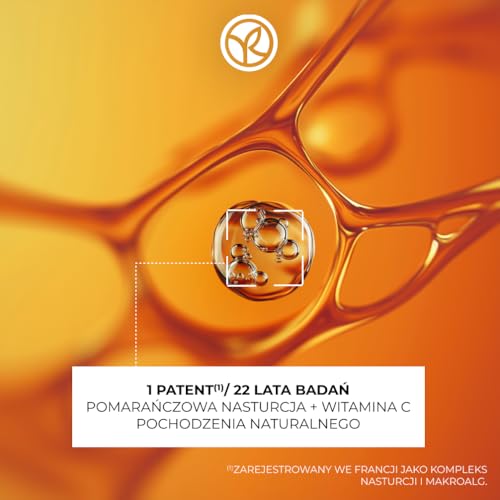 Yves Rocher Serum aktywujące blask nasturcja stabilizowana witamina C natychmiastowy glow wygładzenie drobnych linii jednolita tekstura skóry lekka formuła rozświetlające każda cera wegańskie 30 ml