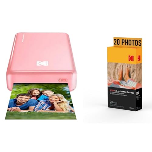 Kodak PM220 imprimante photo instantanée rose pour albums de vacances et soirées