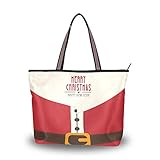 Bolso de mano de Navidad divertido bolso de regalo de Navidad bolsas de hombro para mujeres niña, color, talla Large