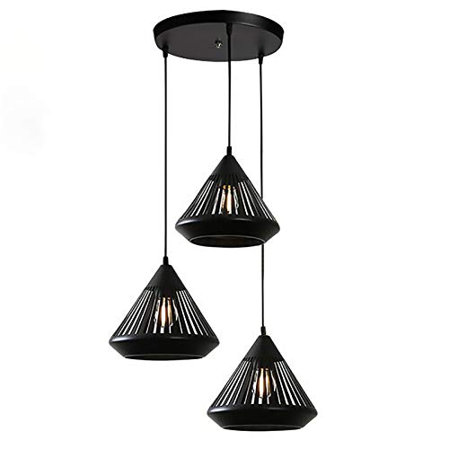 Preisvergleich Produktbild MMPY Moderne einfache Hohldeckenpendelleuchte Retro Led kreative Restaurant Kronleuchter Einfache Bar Cafe Geschnitzte Mode Iron Art Personalisierte Kreative Restaurant Droplight
