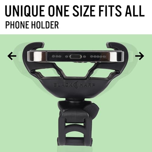 Golf Push Cart Phone Holder - Silicone Phone Mount Compatible with Clicgear, Sun Mountain, Caddytek, Rovic, Caddy, Bag Boy & more- Golf Push Cart Accessories for Cell Phones