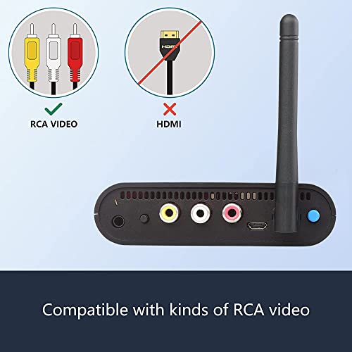 Measy Av24 2.4Ghz 8 Channel Video & Audio Transmitter & Receiver With Ir Remote Extender For Streaming Cable, Satellite, Dvd To Tv Wirelessly For Rca Cable - Not Compatible With Hdmi (Av24) #TOP1