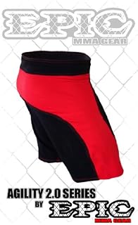 Epic MMA Gear WOD Shorts Agility 2.0 (Black/Red, 34)