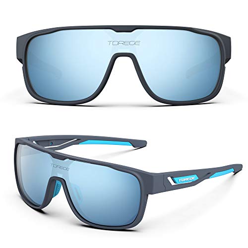 TOREGE Polarized Sports Sunglasses For Man Women Cycling Running