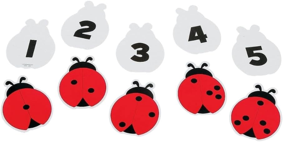 Fun Express Subitizing Ladybug Double-Sided Laminated Cardstock Pieces - Interactive Educational Tools for Kids' Learning and Development Activities - 96 Pieces image 3