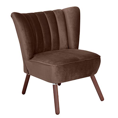 Max Winzer Sessel Alessandro Samtvelours braun