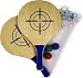 Matty's Toy Stop Deluxe Wooden Paddle Ball Game Set with 3 Solid Rubber Balls & Mesh Storage Bag