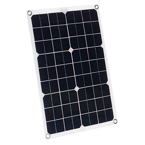 HLW Sports Solar Panel 50W 18V Dual USB Solar Panel Battery Solar Cell Module Car Boat Outdoor Cycling Climbing Hiking Charger (Color : Black, Size : 50W)