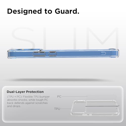Image of RIGGEAR Shockproof Clear Hybrid Airbag Armor Back Cover Case Compatible with Nothing Phone 4b 5G (Transparent PC and TPU Bumper)