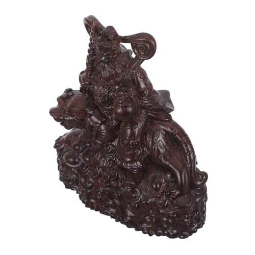 Statue de Zhao Gongming bois : éliminez le stress du bureau avec le Feng Shui Cai Shen