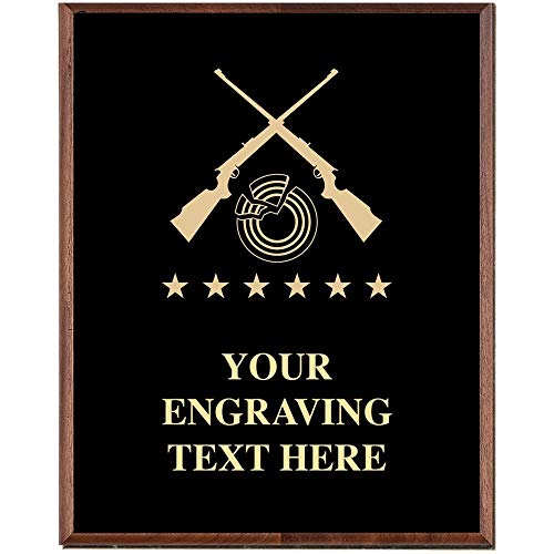 Skeet Shooting Plaques, Custom Engraved Shooting Trophy Plaque Award, Great Customizable Shooting Awards Prime
