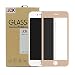 iPhone 7 Plus Screen Protector,JDX 0.2mm Carbon Fiber Protector Film 3D Full Cover Soft Curve Edge Ballistic Tempered Glass [3D Touch Compatible] for Apple iPhone 7 Plus(5.5" Gold)