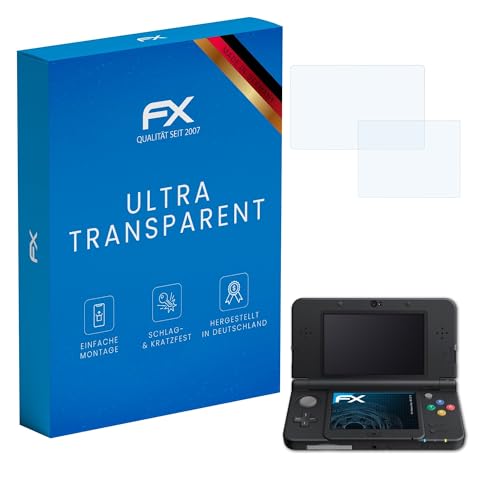 atFoliX Folia ochronna na ekran kompatybilny z Nintendo New 3DS 2015 Folia ochronna, ultralekki FX folia ekranowa (Zestaw 3)